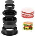 thumbnail image 1 of Prensa para hamburguesas 3 en 1 antiadherente, para hamburguesas, hamburguesas, barbacoa, albóndigas y accesorios para asar - Negro, 1 of 4