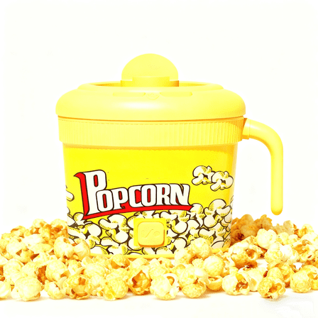 Aottop Stirring Air Popcorn Maker, 1L Electric Hot Oil Popcorn Machine, 350W,5-Minute Fast Popping, Easy to Clean & Transparent View, Safe Waterproof for Home, Party