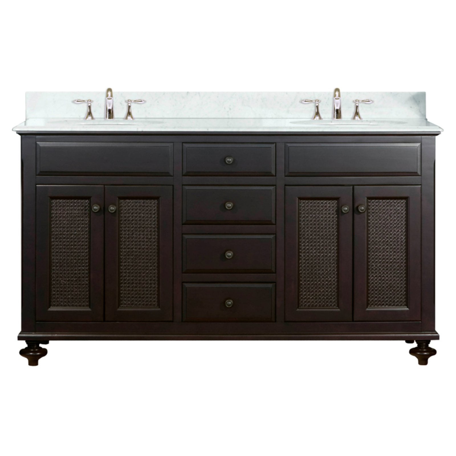 Water Creation London 60 in. Double Bathroom Vanity