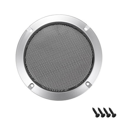 3" Speaker Grill Mesh Decorative Circle Woofer Guard Protective Cover Audio Accessories Silver