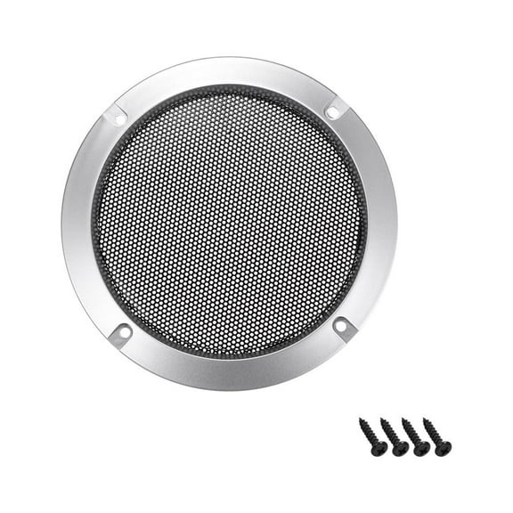 3" Speaker Grill Mesh Decorative Circle Woofer Guard Protective Cover Audio Accessories Silver