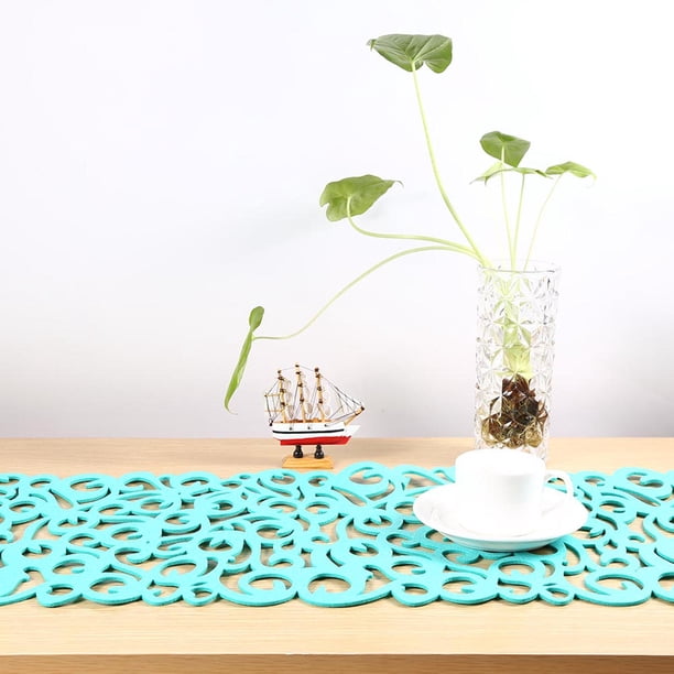 Nimomo Mantel Runner Mantel Individual Duradero Mantel de Mesa Forma Rectangular Mantel de Fieltro Runner Manteles Individuales Tapetes de Mesa Decoraciones para el hogar Nuevo(Verde Claro)