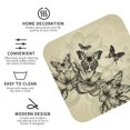 thumbnail image 4 of Bingfone Vintage Vintage Floral Leather Drinks Coasters with Set of 6,Suitable for Home Kitchen,Coffee Cup Coasters Home Gift, 4 of 9