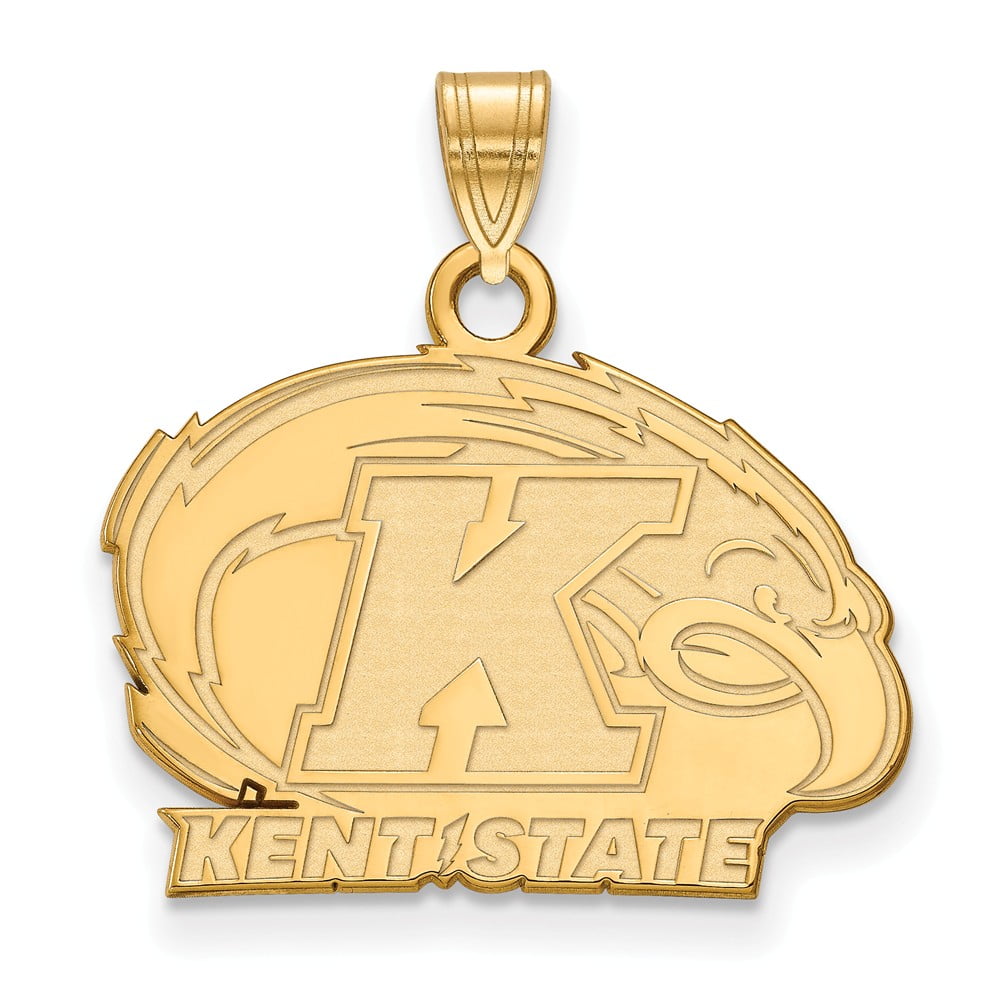 Kent State Golden Flashes Heart Stud Earring See Image on Model for Size Reference