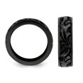 thumbnail image 3 of Mens Black Titanium 7mm Pattern Band Ring, 3 of 4