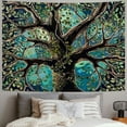 thumbnail image 2 of Chilfamy  Life Tree Tapestry Wall Hanging - Bohemian Hippie Wishing Tree Tapestries Psychedelic Wall Carpet Mystic Aesthetic Wall Tapestry for Living Room Bedroom 50x40inch, 2 of 6