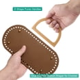 thumbnail image 4 of Uxcell Bag Bases for Crochet, 9.8" x  4.7" Oval Bag Bottom Shaper with D-Shaped Handles, Crochet Base Purse Bottom for DIY Shoulder Bag Handbag Making Supplies Brown, 4 of 6