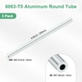 thumbnail image 3 of Tubo redondo de aluminio 6063 de 250 mm en paquete de 3, 4 mm ID 8 mm OD, tubería de aluminio sin costura para manualidades DIY [0.16x0.31x9.8IN], 3 of 7