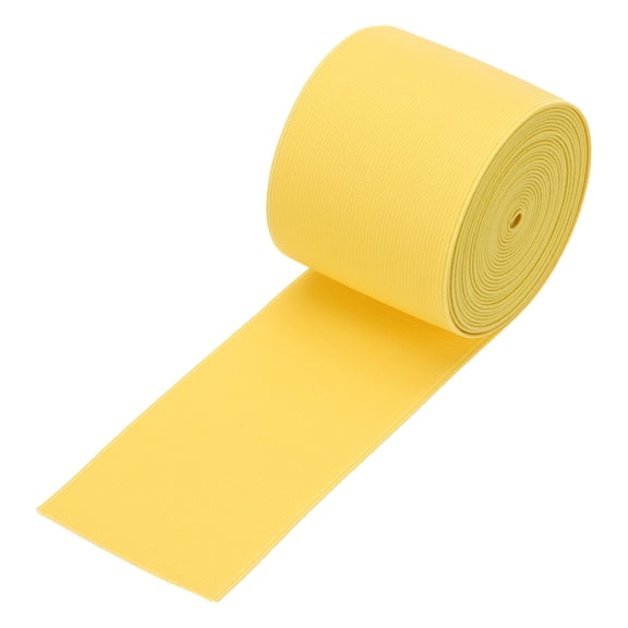 Uxcell 3" 5 Yard Elastic Sewing Bands for Wigs Waistband Pants Yellow