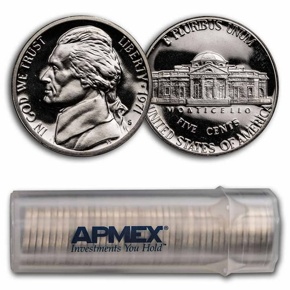 1971-S Jefferson Nickel 40-Coin Roll Proof