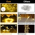 thumbnail image 4 of Cadena de luces LED para cortina de 300 luces, luces LED para cortina con temporizador de control remoto, alimentación por USB, 8 modos de iluminación, IP67 a prueba de agua para Navidad, bodas, cumpl, 4 of 5