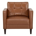 thumbnail image 2 of A&D Home Anza Tufted Faux Leather Armchair, Cognac Brown, 2 of 8