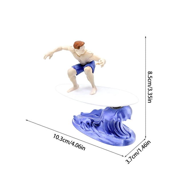 Bobble Head for Cars Surfer Muscle Man Inertial Wobbler Ornament Pla Material Stable Base Decor for Car Dashboard and Interior
