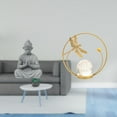 thumbnail image 2 of Estatua de mono,Estatua de Buda Mono para Interiores y Exteriores Budista,Figuras en miniatura meditando para decorar el jardín de casa.,Estatua de bola de cristal,Estatuas de bolas de cristal, 2 of 8