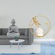 thumbnail image 2 of Escultura En Miniatura De Metal De Buda Con Esfera De Cristal Sun Wukong De La Iluminación Para La Decoración Tranquila Del Santuario Del Hogar, 2 of 8