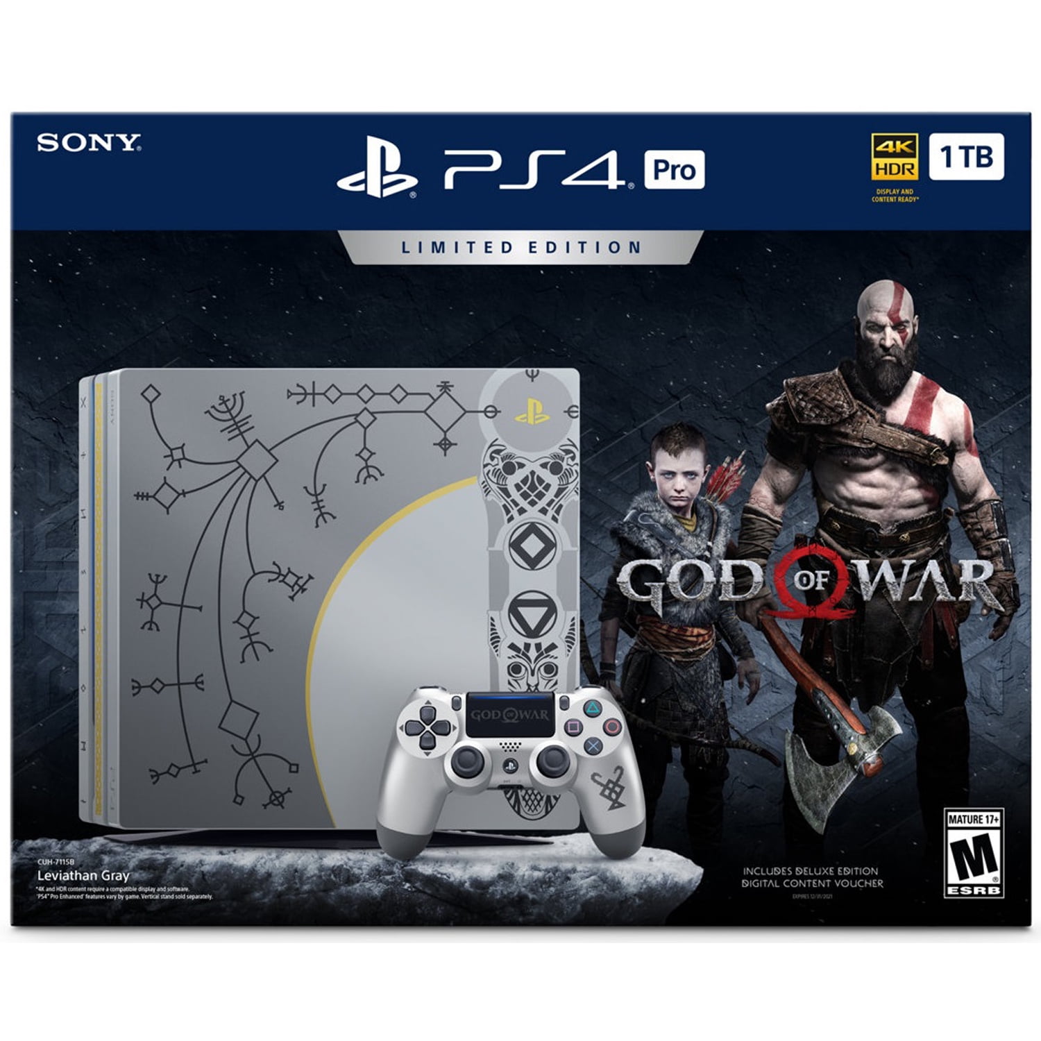 Desarrollar miembro sello Sony PlayStation 4 Pro 1TB God of War Bundle, CUH-7115B - Walmart.com