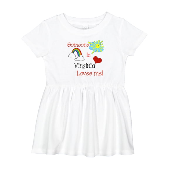 Inktastic Someone in Virginia Loves Me Girls Baby Dress