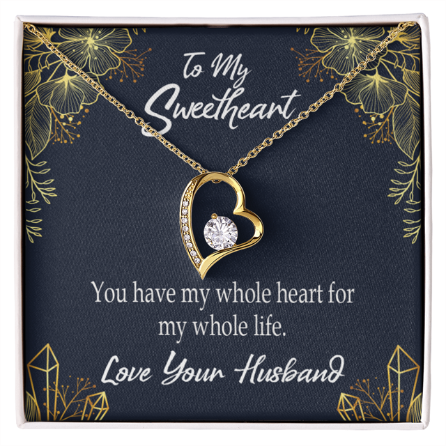 Pour Ma Femme Mon Coeur Est à Toi pour Toujours Collier w Message Card