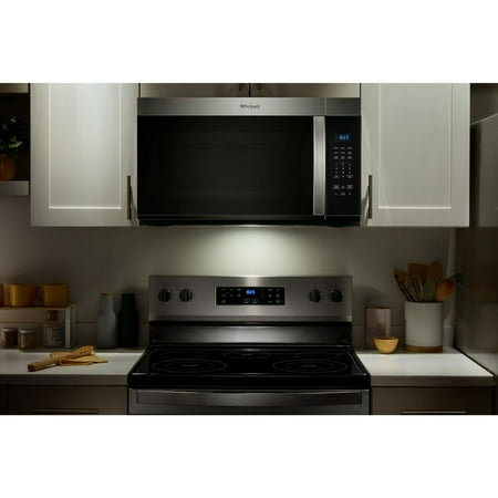 Whirlpool - 1.7 Cu. Ft. Over-the-Range Microwave with 1000-Watts Cooking Power - Stainless Steel