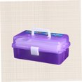 thumbnail image 2 of OUNONA 1 Pce Boîte de Rangement Transparente Violette pour Outils de Plein Air avec Design Empilable pour Handyman, 2 of 8