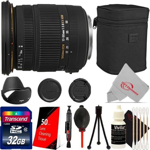 Sigma 17 50mm F2 8 Ex Dc Os Hsm Zoom F Mount Lens Dx Format Lens For Nikon With 32gb Card And Accessories Walmart Com Walmart Com