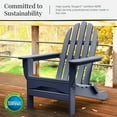 thumbnail image 3 of DuroGreen Adirondack Chair Set Made With All-Weather Tangent lumber, 2 Chairs, 1 Side Table, Oversized, High End Patio Furniture for Porch, Lawn, or Deck, No Maintenance, , Navy, 3 of 7