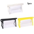 thumbnail image 2 of Clear Pencil Case Plastic: 3PCS Simple Cosmetic Storage Pouch Pen Storage Bag, 2 of 9