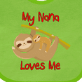 thumbnail image 4 of Inktastic My Nana Loves Me Sloth Boys or Girls Baby Bib, 4 of 4