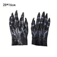 thumbnail image 2 of Guantes De Miedo Para Fiesta De Halloween, Guantes De Pata De Cosplay De Hombre Lobo Cadáver, Accesorios Para Disfraces Yuarrent AP006516-07, 2 of 2