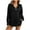 Black, variant on Smart Blouses for Women Long Sleeve Elegant Top Button Down Office Casual Blouse Lapel Loose Crepe Shirts Tunic Tops Lapel Solid Oversized Dress Blouse Shirts Holiday Party