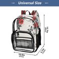 thumbnail image 4 of Ttyddzy Clear Backpack Heavy Duty PVC Transparent Backpack for College Workplace, Red Rose Butterflies, 4 of 8