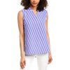 Womens Blouse Rainshadow Small V-Neck Striped S