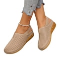 thumbnail image 2 of Fashion Clogs for Women Wedge Sandals with Ankle Strap Mesh Breathable Round Toe Slip On Shoes with Arch Support 42, 2 of 4