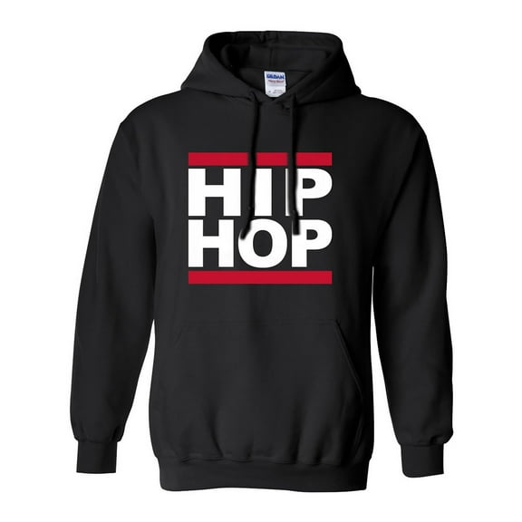 HIP HOP Hooded Sweatshirt in Black