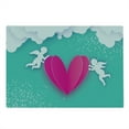 thumbnail image 2 of Angel Wings Cutting Board, Flying Cupid Carrying Big Heart Happy Valentines Day Design, Decorative Tempered Glass Cutting and Serving Board, in 3 Sizes, by Ambesonne, 2 of 5