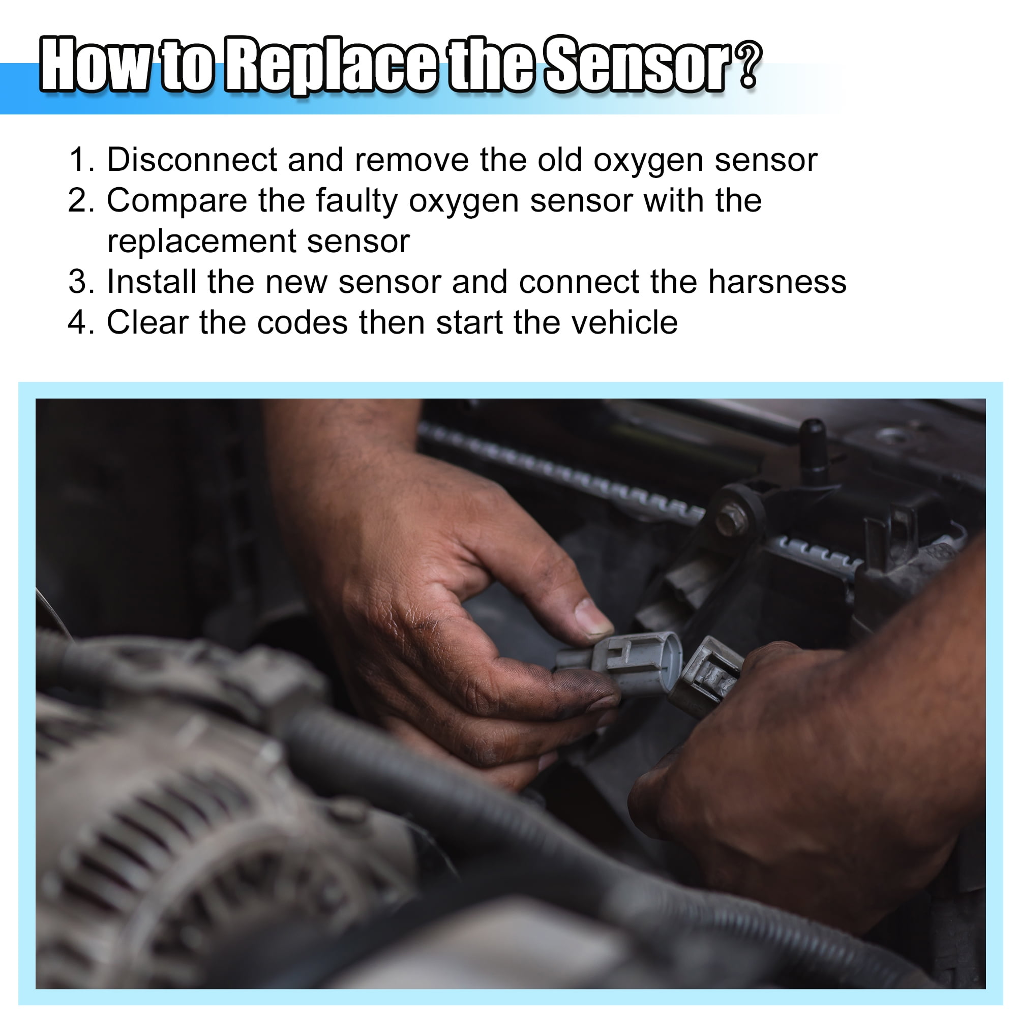 Unique Bargains 2Pcs Downstream Oxygen Sensor for Acura MDX 2003-2006