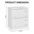 thumbnail image 6 of 2 Drawer Metal Lateral File Cabinet with Lock,Office Vertical Files Cabinet for Home Office, 6 of 6
