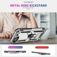 thumbnail image 7 of Decase Compatible with iPhone 16E 2025 Case+1-Pack Tempered Screen Protector, Military Grade Drop Protection Cover with 360° Rotating Kickstand, Heavy Duty Shockproof Rugged Phone Case,Silver, 7 of 7