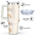 thumbnail image 3 of Rainbow Cartoon 40 Oz Tumbler with Handle Lid and Straw, Stainless Steel Double Walled Vacuum Insulated Cup, Cute Anniversary Wedding Birthday Gifts Tumbler for Women Men Friends Outdoor Indoor, 3 of 7