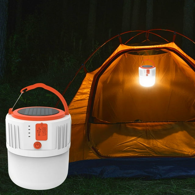Rvkxad Solar Rechargeable Camping Lantern, 1600mAh LED Tent Light with Power Bank, Camping Light Outdoor Light Portable Lamp