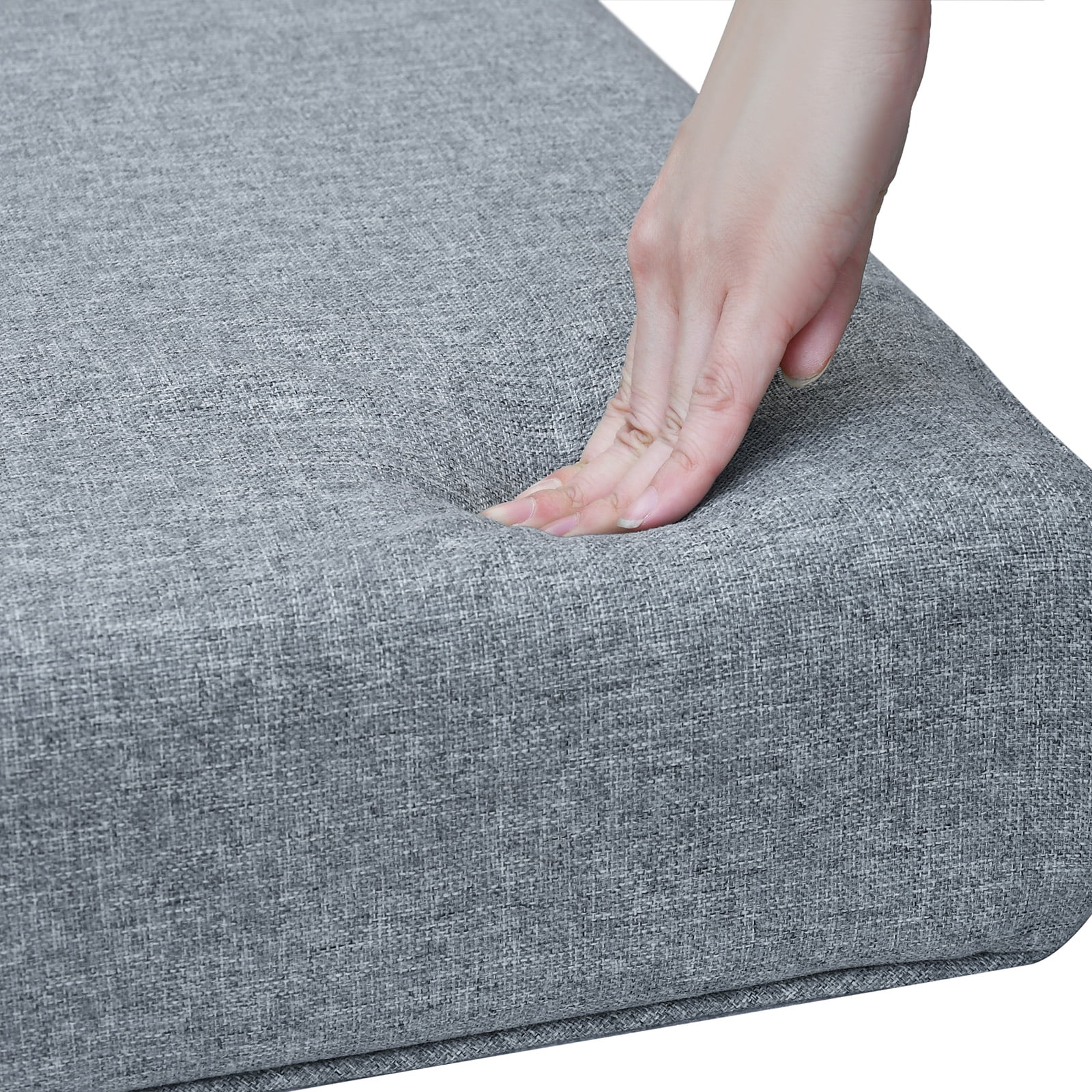 JP Outdoor 24" x 24" Patio Furniture Replacement Chair Cushion, Outdoor Seat Cushion Set,Water Resistant & Fade Resistant,Gray