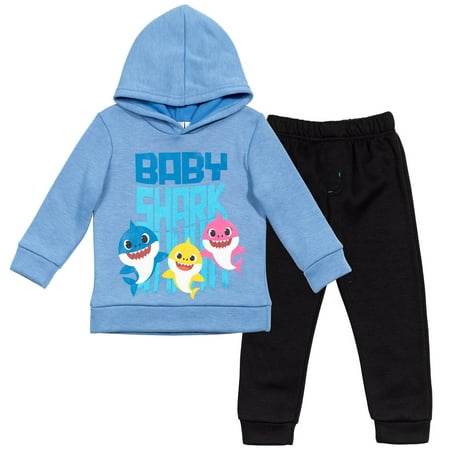 

Pinkfong Baby Shark Infant Baby Boys Fleece Pullover Hoodie and Pants Outfit Set Infant to Toddler