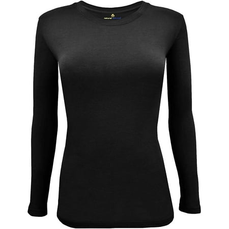 Natural Uniforms Women's Under Scrub Tee Crew Neck Long Sleeve T-Shirt ...