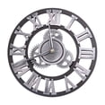 thumbnail image 1 of EeaseMX Reloj de pared con mecanismo industrial, decorativo, estilo industrial (30 cm, plateado, sin batería), 1 of 7