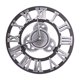 thumbnail image 1 of EeaseMX Reloj de pared con mecanismo industrial, decorativo, estilo industrial (30 cm, plateado, sin batería), 1 of 7