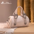 thumbnail image 3 of Montana West Mini Barrel Crossbody Bag Western Tooled Design with Buckle, Beige, 3 of 6