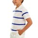 thumbnail image 4 of Odeerbi Camisas de Golf de Chicos Botón de Solapa A Rayas Camisas de Tenis de Manga Corta Uniforme Escolar, 4 of 5