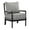 Black, variant on Eliza Spindle Chair in Linen Beige Fabric