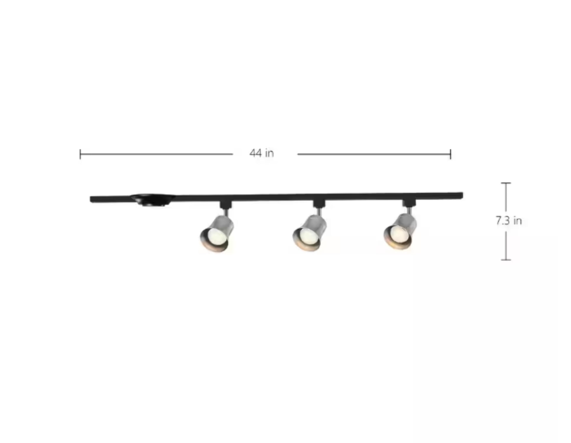 Open Box Hampton Bay 4 ft. Brushed Nickel Integrated LED Ceiling Mount Direct wire Track Lighting Kit with Flared Linear Track Head 3-Light