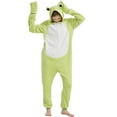 thumbnail image 4 of SWEETXIN Adult's Frog One-Piece Holiday Family Pajamas Halloween Costume Suit for Women and Men Jumpsuit SizeL, 4 of 7